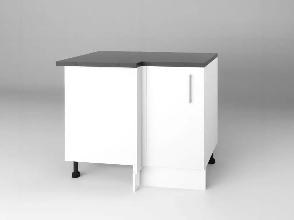 1000mm blind corner cabinet (Avant glossy white)