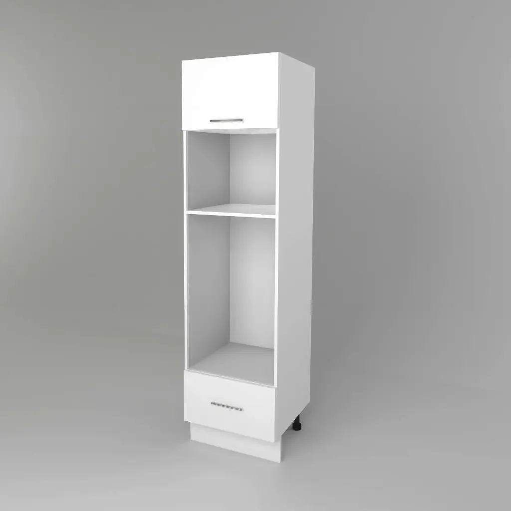 600mm double oven tower 1 drawer (Avant glossy white) (Standard runners)