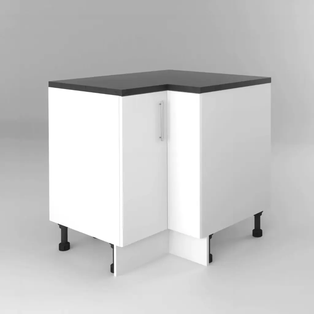 900x800mm base corner cabinet (Geneva gloss white)