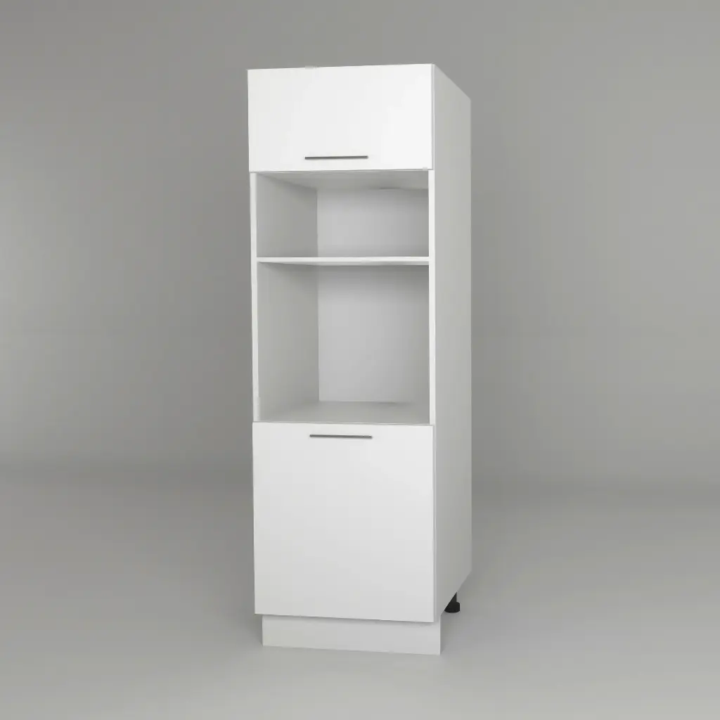 600mm oven tower cabinet (Geneva gloss white) | K'space kitchens