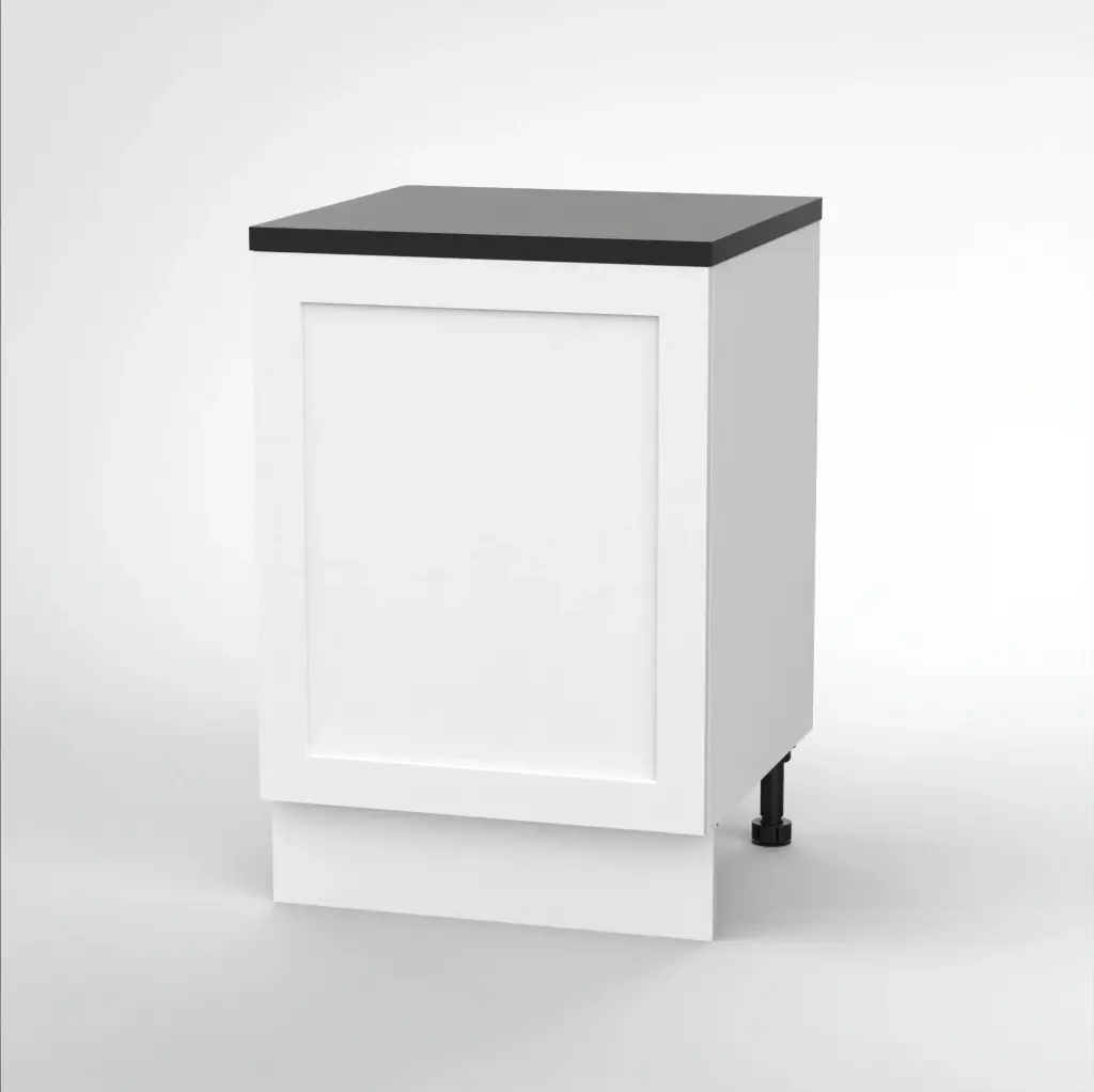 600mm base cabinet (Geneva shaker matte white)