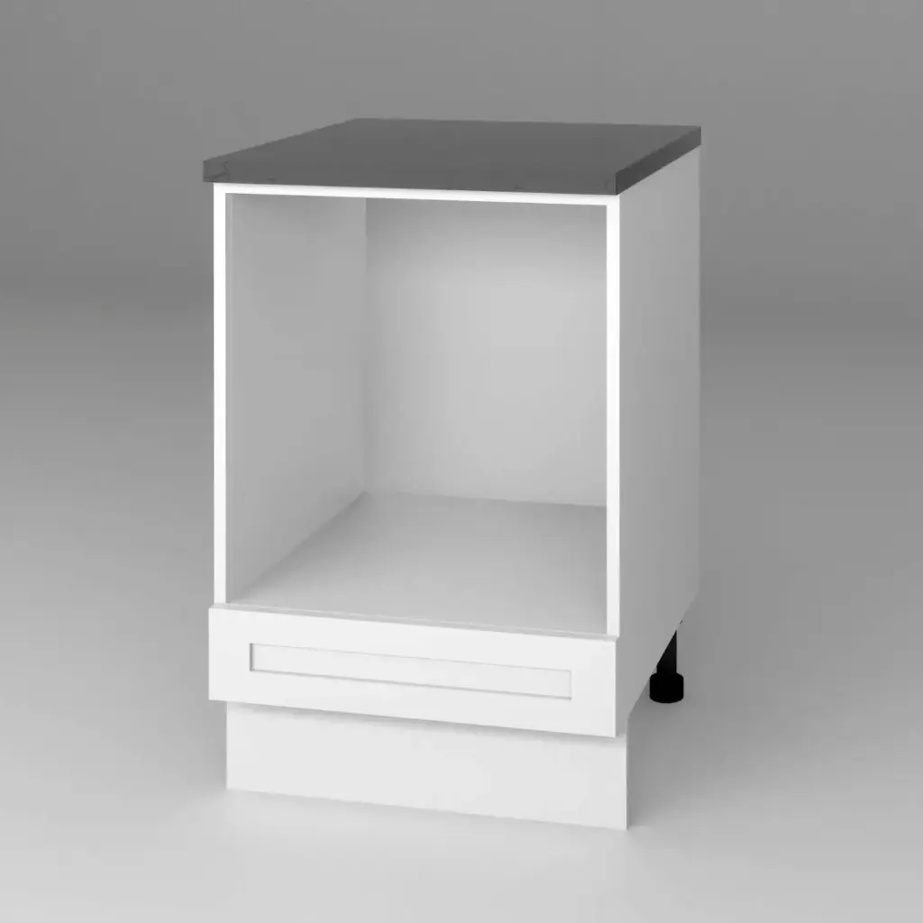 600mm base oven cabinet (Geneva shaker matte white)