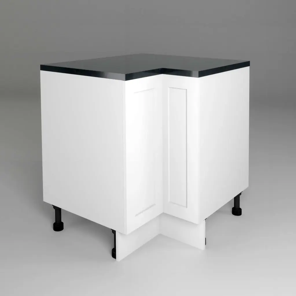 900x800mm base corner cabinet (Geneva shaker matte white)