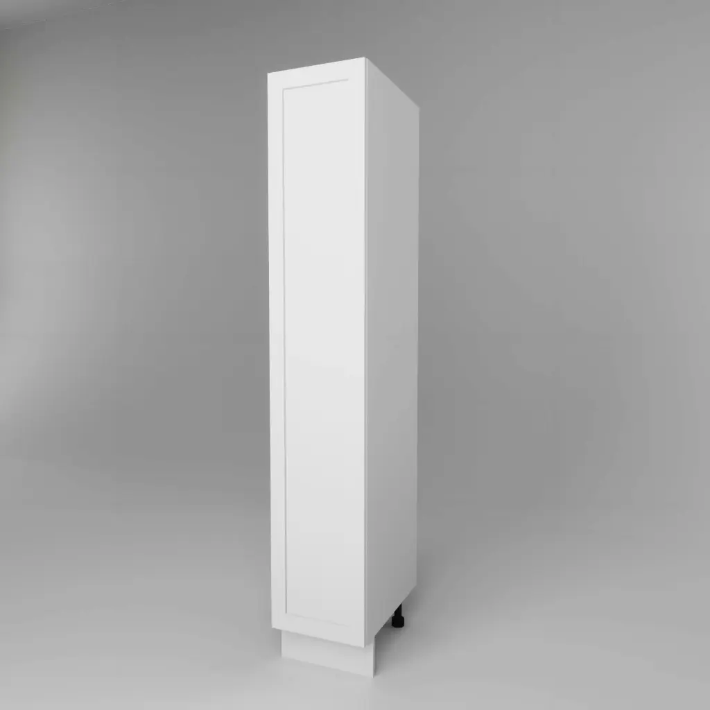400mm pantry 1 door cabinet (Geneva shaker matte white)