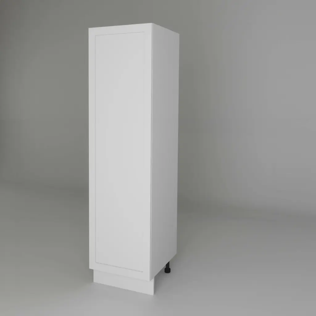600mm pantry 1 door cabinet (Geneva shaker matte white)