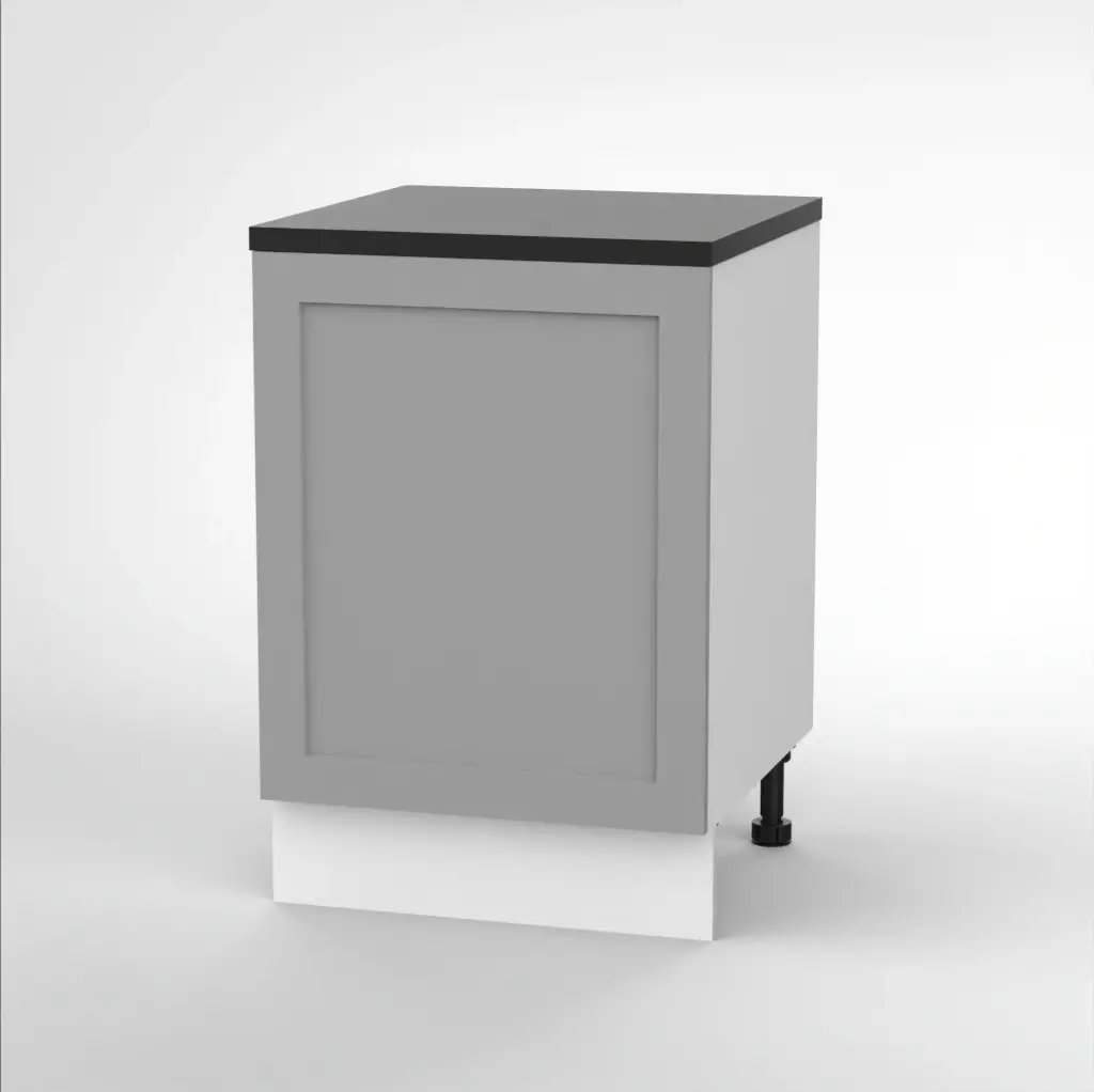 600mm base cabinet 1 door (Geneva shaker matte grey)