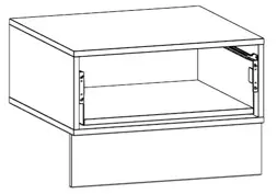 600mm dishwasher drawer 390mm (Geneva shaker matte grey) (Standard runners)