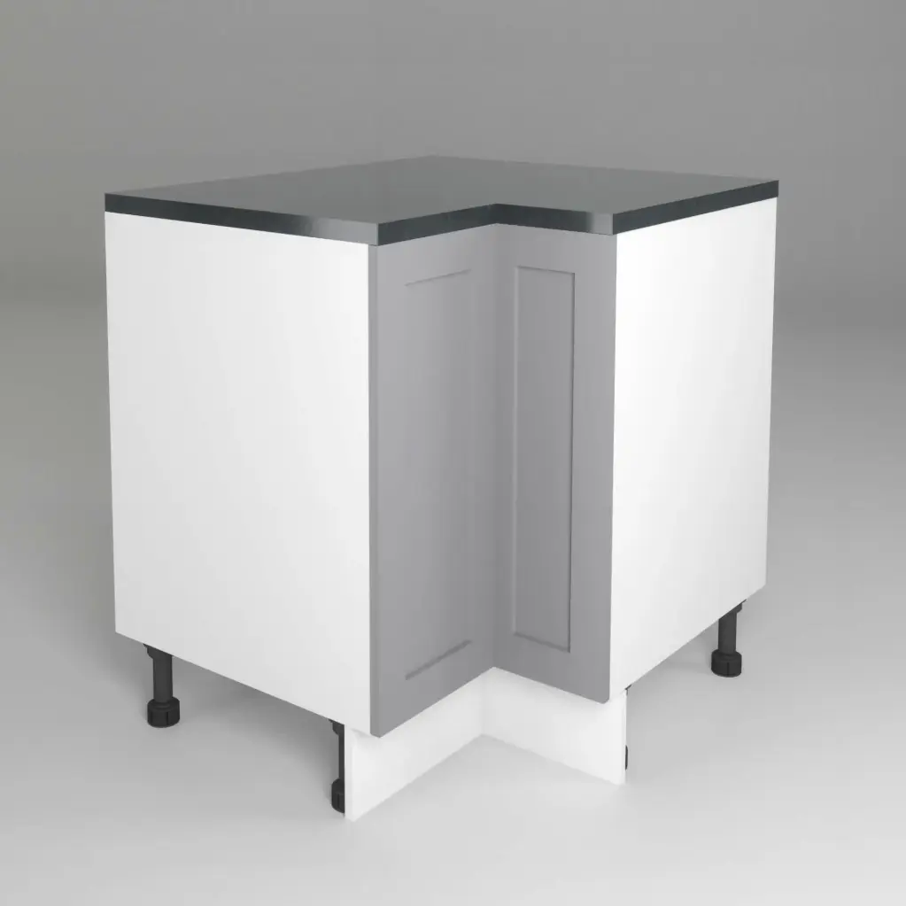 900x800mm base corner cabinet (Geneva shaker matte grey)