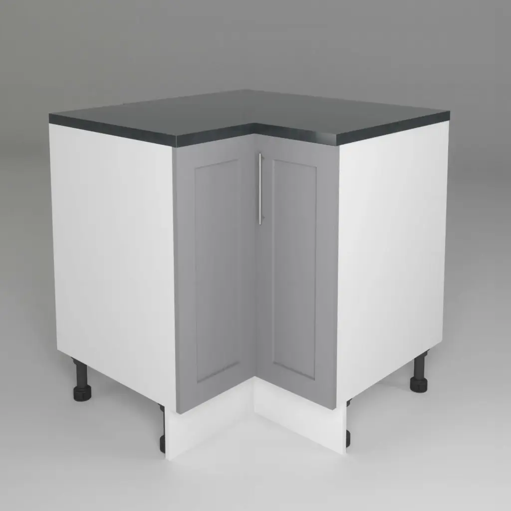 900x900mm base corner cabinet (Geneva shaker matte grey)