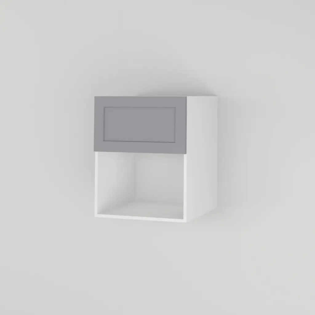 600mm wall microwave cabinet (Geneva shaker matte grey)