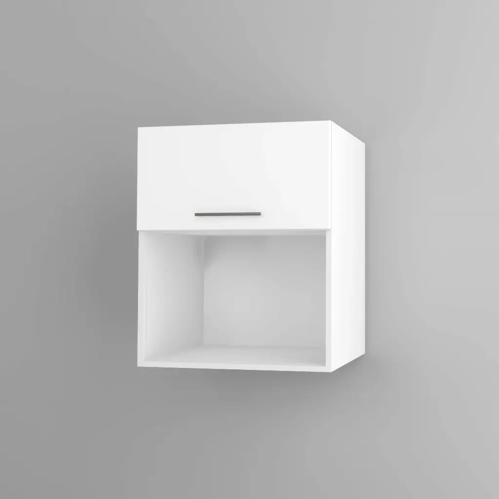 600mm wall microwave cabinet (Modern Gloss white)