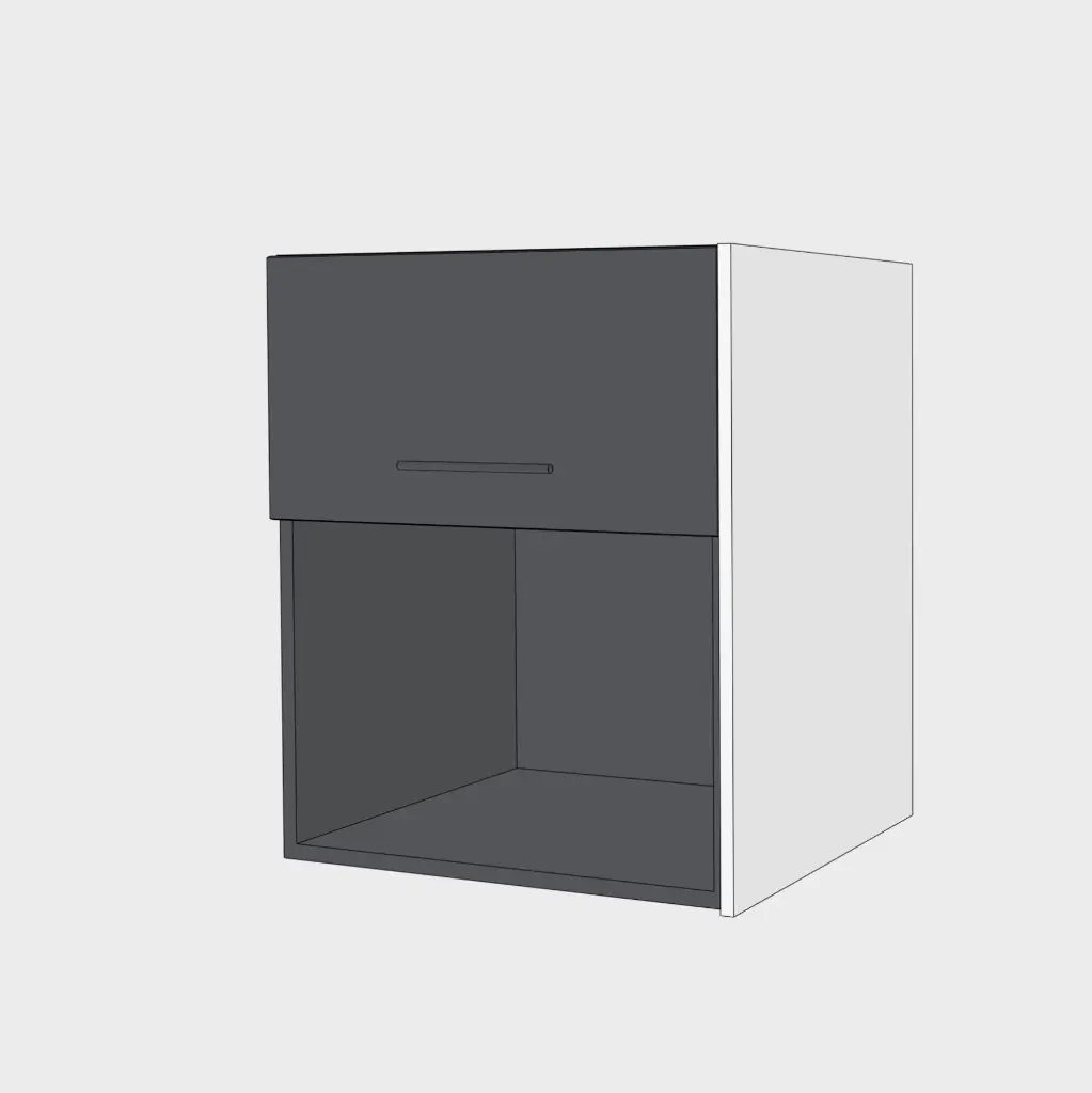 Microwave cabinet wall end panel 720mm x 450mm