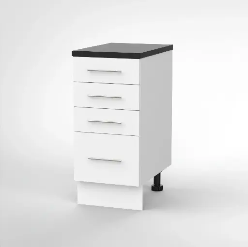 400mm 4 drawer base cabinet (Deco white)