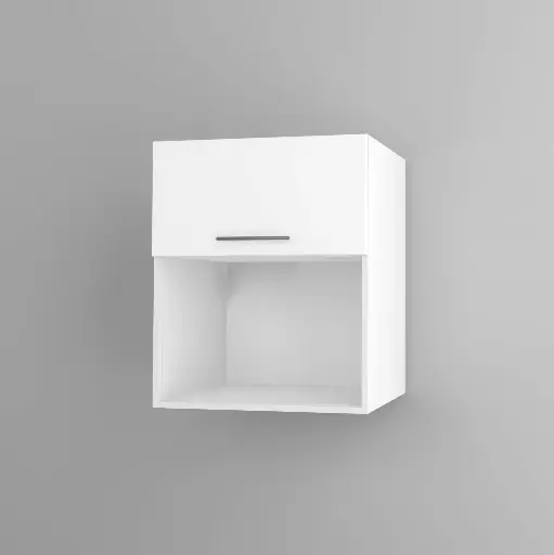 600mm wall microwave cabinet (Avant glossy white)