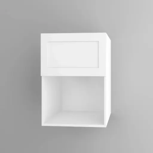 600mm wall microwave cabinet (Geneva shaker matte white)