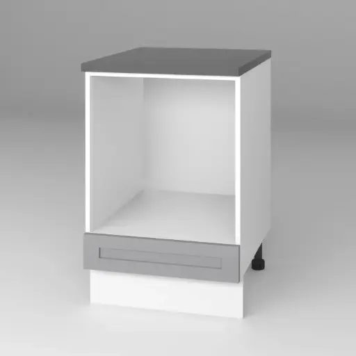 600mm base oven cabinet (Geneva shaker matte grey)