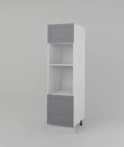 600mm oven tower 2 drawer  (Geneva shaker matte grey)