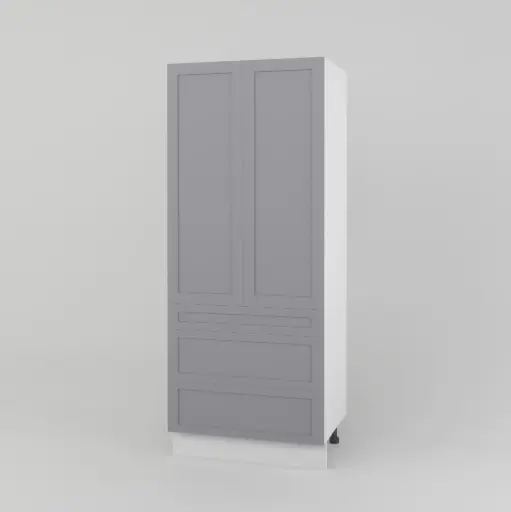 900mm pantry 3 drawer cabinet  (Geneva shaker matte grey)