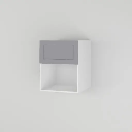 600mm wall microwave cabinet (Geneva shaker matte grey)