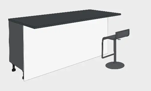 Breakfast bar back panel 870mm x 2200mm